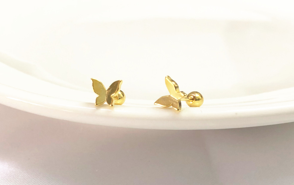 5g Weight Zircon Inlay Material Ear Studs Classification 1 Pair Quantity Daily Occasion 925 Sterling Silver Material Butterfly Pattern Women's Gender Plating, Inlay Design Simple Style Style 1 Pair 925 Sterling Silver Zircon Butterfly Ear Studs 7