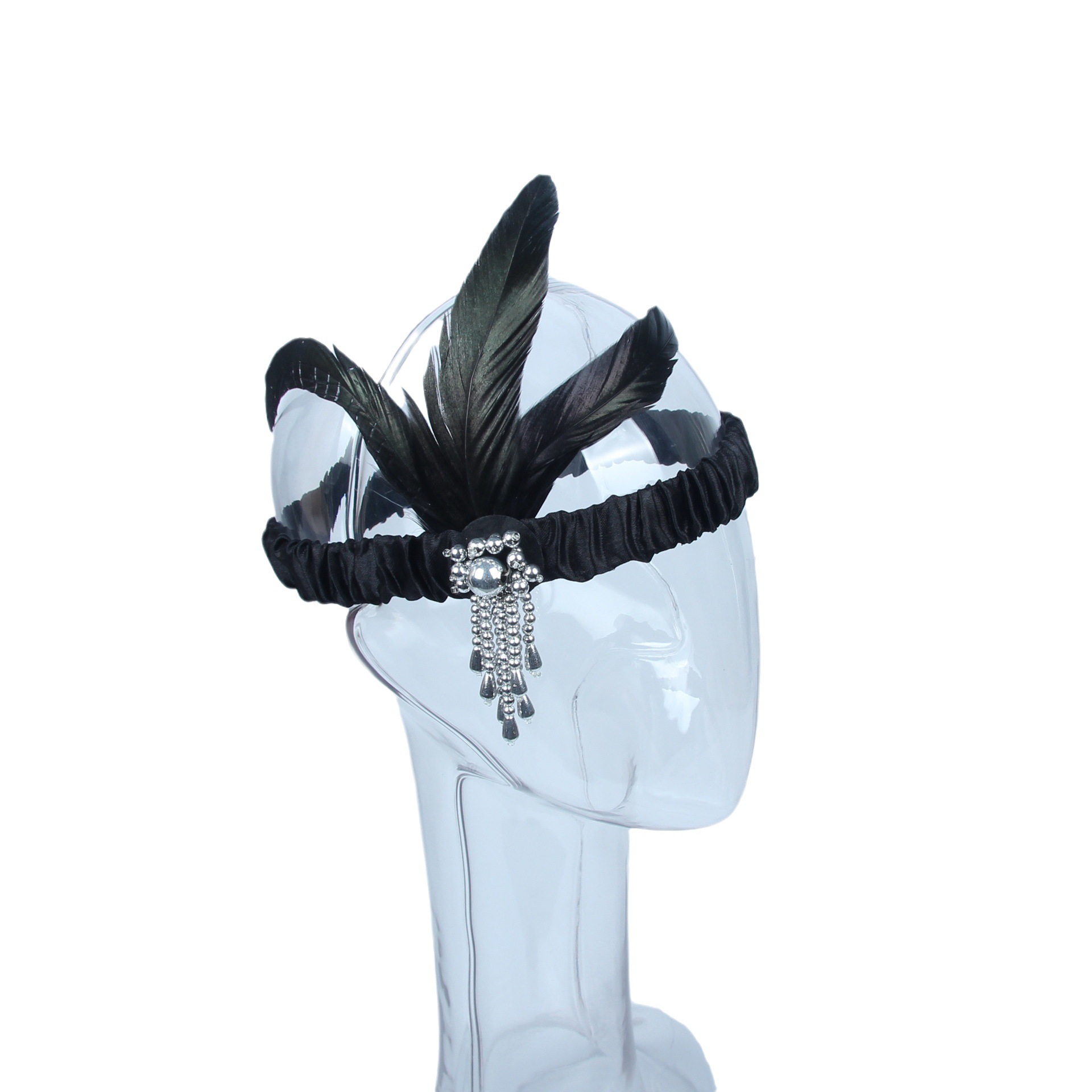 Lowosaiwor 1920's gatsby traje de tiara de fiesta de disfraces con diadema de plumas