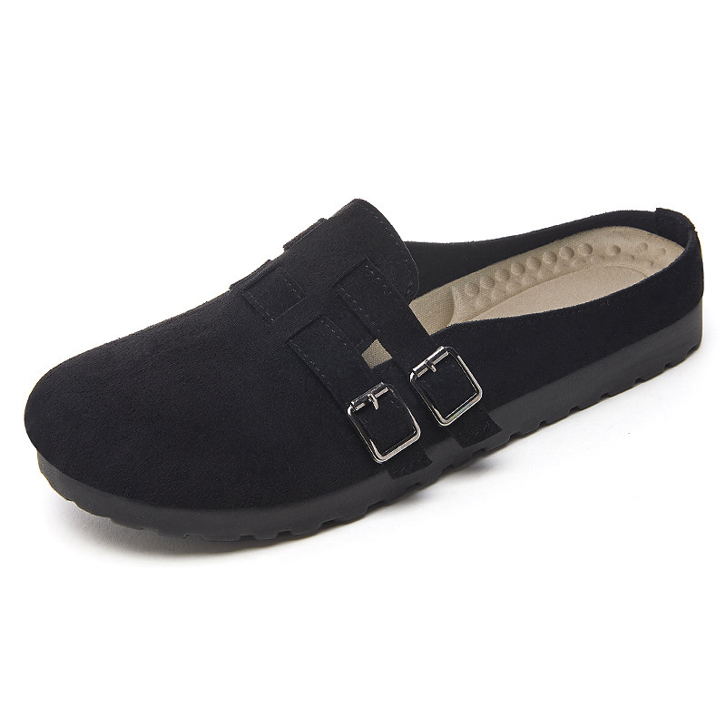 Zapatos de mujer 2026 primavera de moda casuales zapatos Boken un pedazo de zapatillas coreanas de medio raspón