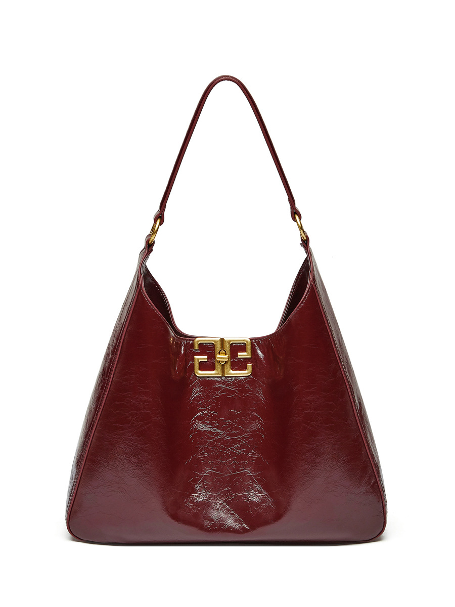 Bolso clásico de hombro único de alta sensación 2024 bolso axilar de cuero de vaca de nueva capa de cabeza bolso tote de gran capacidad