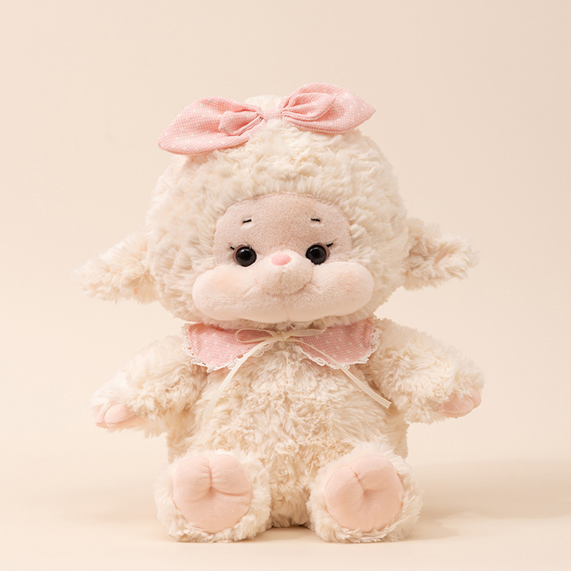 Juguetes para niñas bonitos conejos muñecas de peluche para dormir almohada muñeca de tela cordero muñeca fabricante de regalos del día del niño