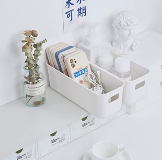无盖手机收纳盒抽屉收纳盒简约风格桌面收纳居家日用化妆品收纳盒