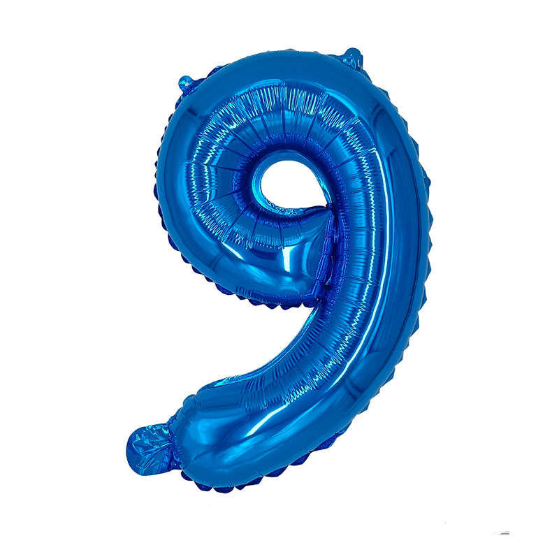 Transfronterizo inswind 16 pulgadas globo de aluminio digital verde blanco azul Año Nuevo letras de Año Nuevo pequeño globo digital