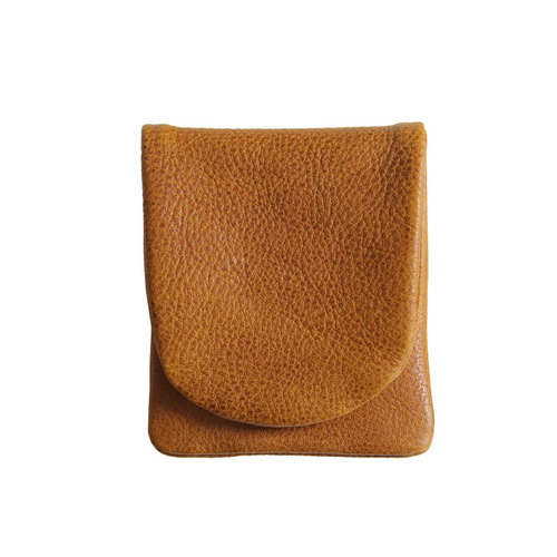 Men's vegetable-tanned first-layer cowhide creative large-capacity coin purse women's short buckle youth student genuine leather coin purse