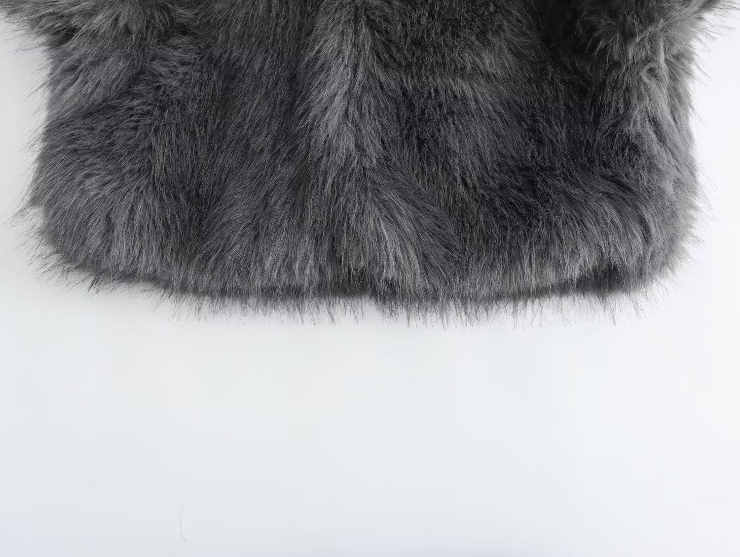 Women's Clothing Artificial Fur Effect Short Jacket 6318261_voghion.com