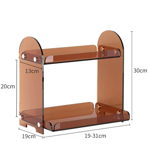 Wash table cosmetics storage rack countertop bathroom bathroom light luxury style acrylic multi-layer desktop storage shelf