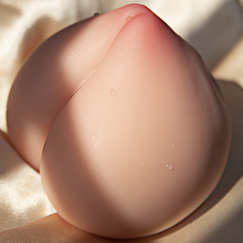 Peach Manual Masturbation Egg, Transparent Soft TPE Sleeve, 300g — detail image 20