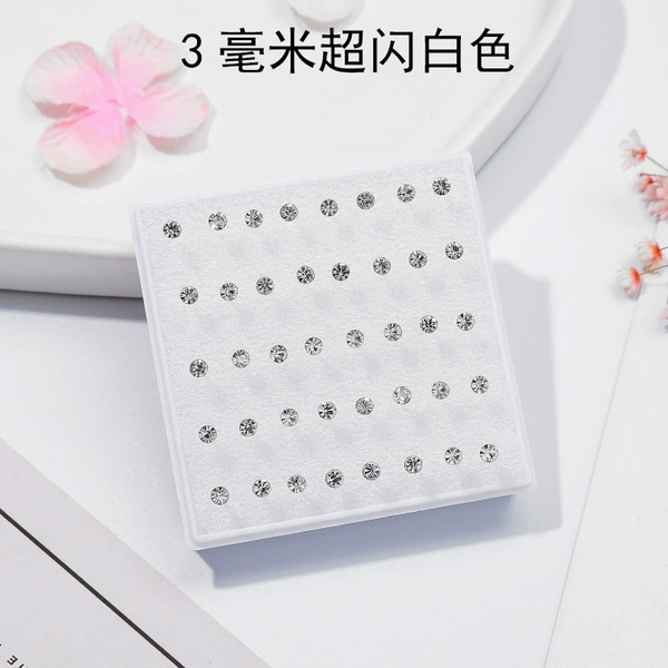 3 mm super glitter white