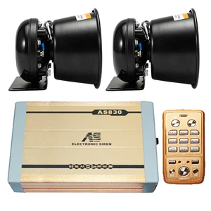 Car-mounted wireless alarm, 400W high-power loudspeaker, car siren with high-pitched horn, AS830NG+ round-mouth speaker