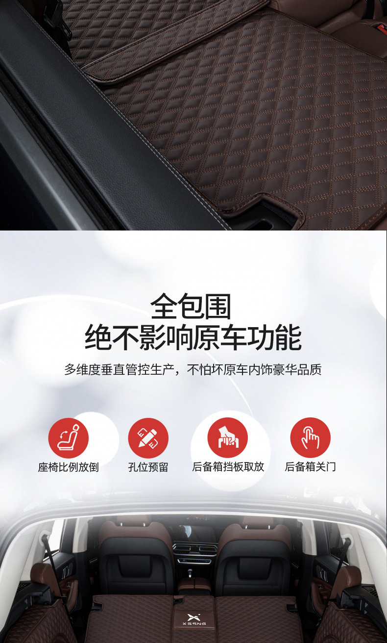 Xiaopeng X9 G6 G9 P7i P7 P5 G3iG3 accessories 24 fully enclosed tailbox mat trunk mat