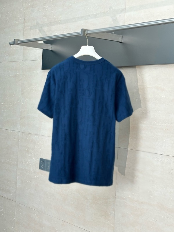 正しいバージョン D Dijia 25Ss 新しいフルプリント糸カットジャカードレターラウンドネックカジュアルルーズ半袖 Tシャツ男性と女性用|undefined
