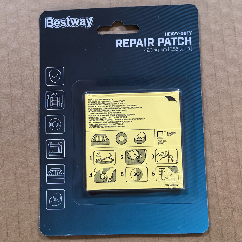 Parche de reparación rápida para productos inflables Bestway, adhesivo para piscinas, botes y salvavidas