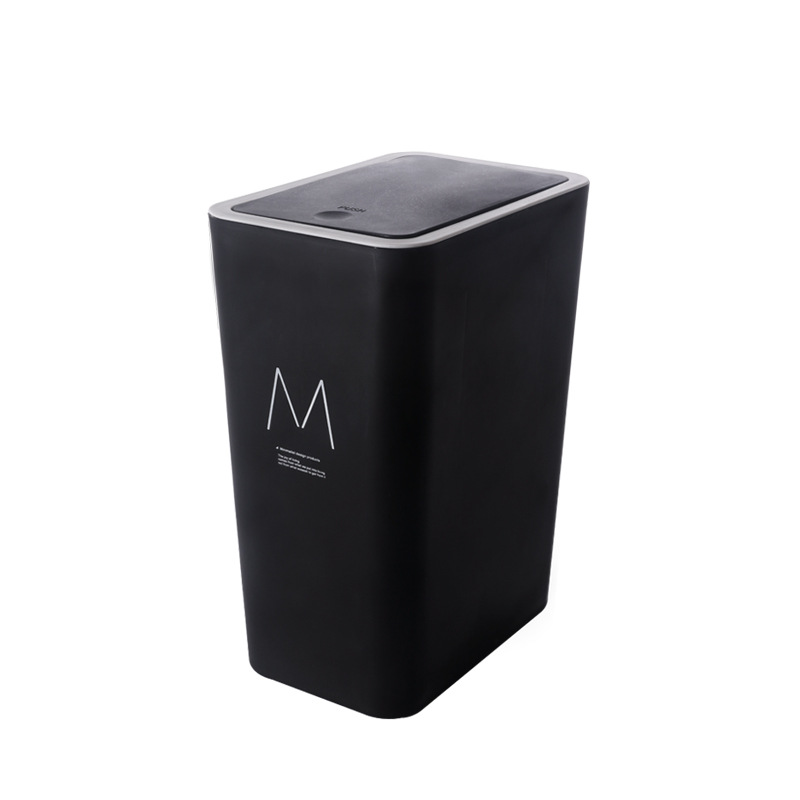 Papelera de inodoro hogar creativo cocina clasificación Push-tipo basura puede inodoro basura cesta de papel con tapa