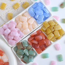 亚克力新款仿天然石晕染方形串珠 diy手链项链手机链散珠饰品材料