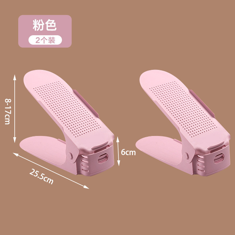 Estante de almacenamiento ajustable de zapatos soporte de zapatos de doble capa dormitorio armario de zapatos acabado estratificado estante de almacenamiento de zapatillas artefacto mágico