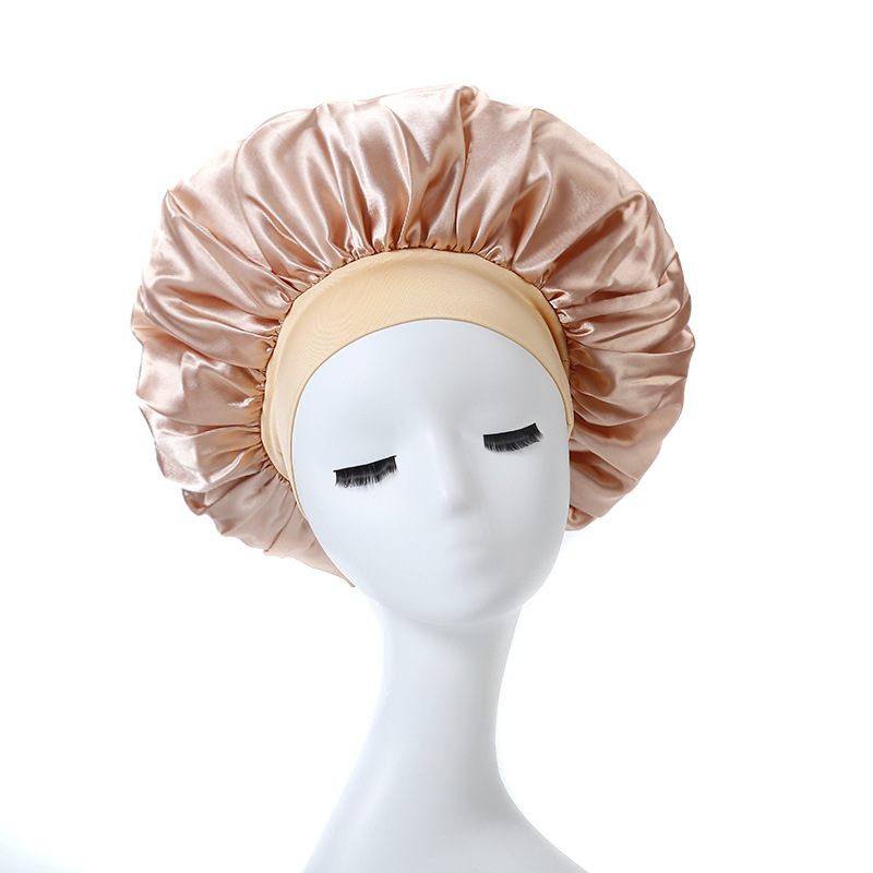 Amazon transfronterizo amplio borde alto elástico sombrero de dormir sombrero de quimioterapia sombrero para el cabello sombrero para el cabello seco