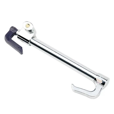 Car Lock, Anti-Theft Lock, Clutch Lock, Throttle Lock, Double Hook, Three-Section Lock, Hook-Type Lock, Steering Wheel Lock, Silver Lock (Car lock) - silver