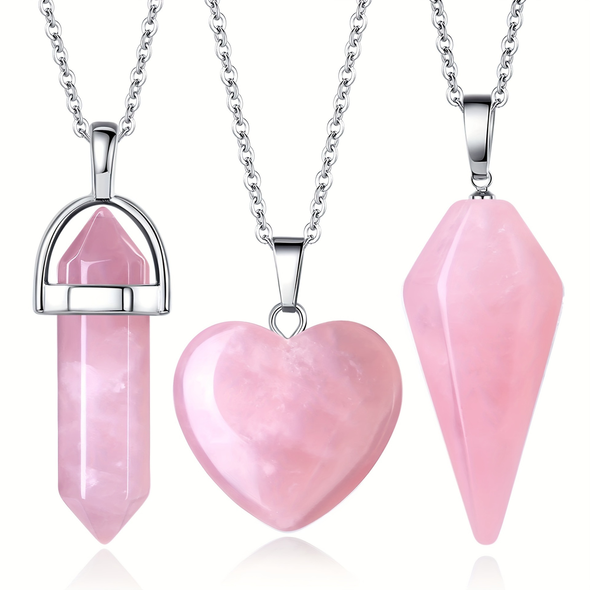 1 Set Quantity Casual Simple Style Geometric Natural Stone Iron Pendant Necklace In Bulk