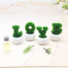love家居摆件仿真花创意绿植小盆栽书桌书房客厅卧室迷你装饰盆景