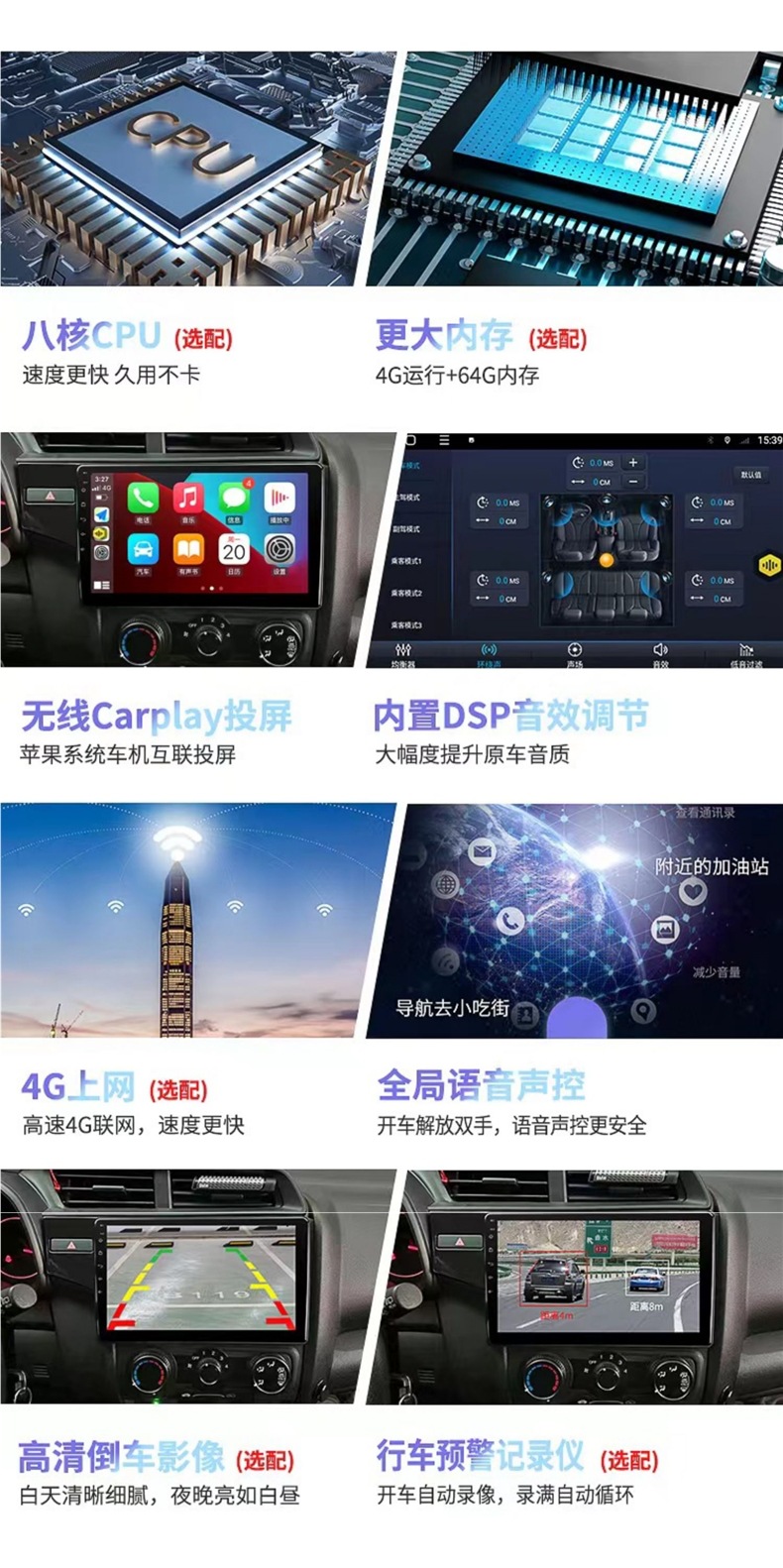 Suitable for Honda Fit Third Generation 14-20 New and Old Android Central Control Large Screen Navigation Reversing Image All-In-One Machine