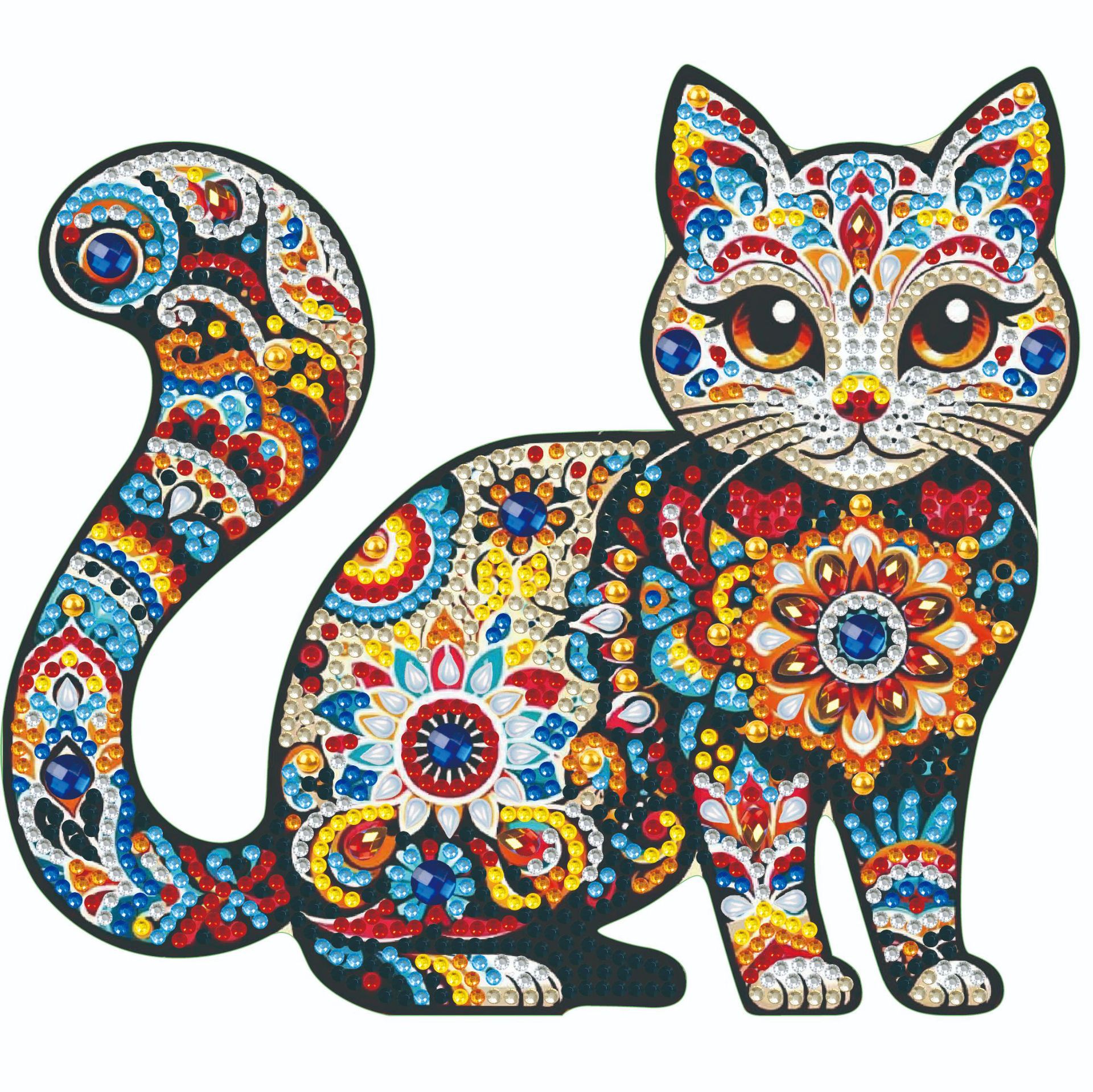 Diamante de bricolaje hecho a mano transfronterizo dibujo punto diamante 5D placa de yeso tridimensional adorno de juguete dinosaurio dibujos animados pintura infantil