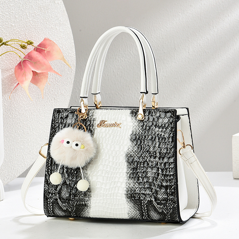 Cocodrilo estampado bolso de piel brillante2025 nueva textura mujer mochila mochila casual bolso de mano