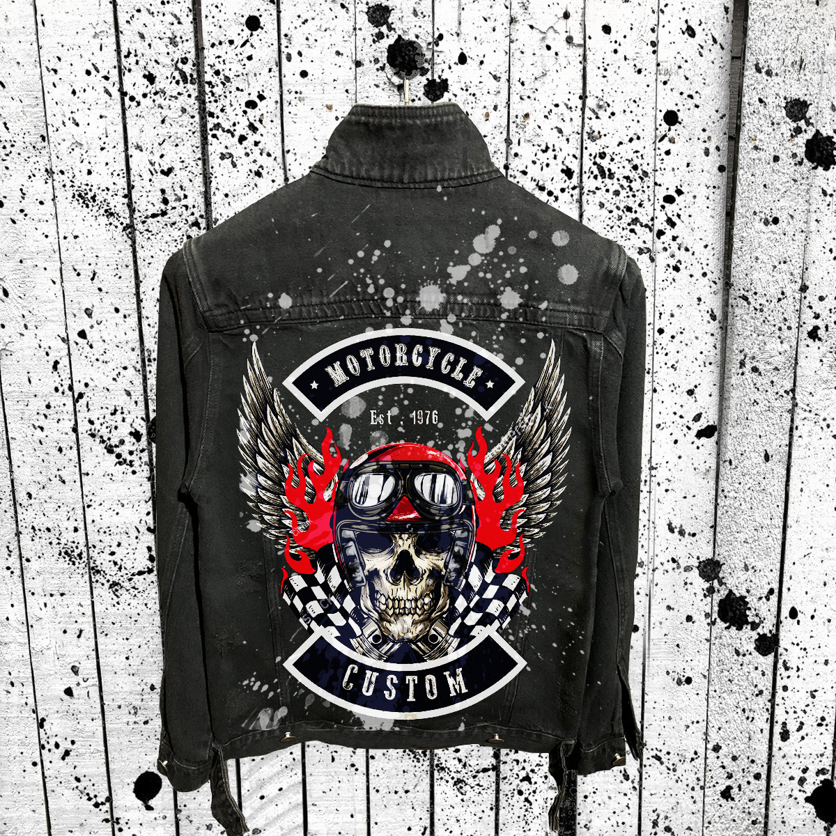 Veste en jean de style urbain 2205 avec col rabattu pour homme, idéale pour l'hiver_voghion.com