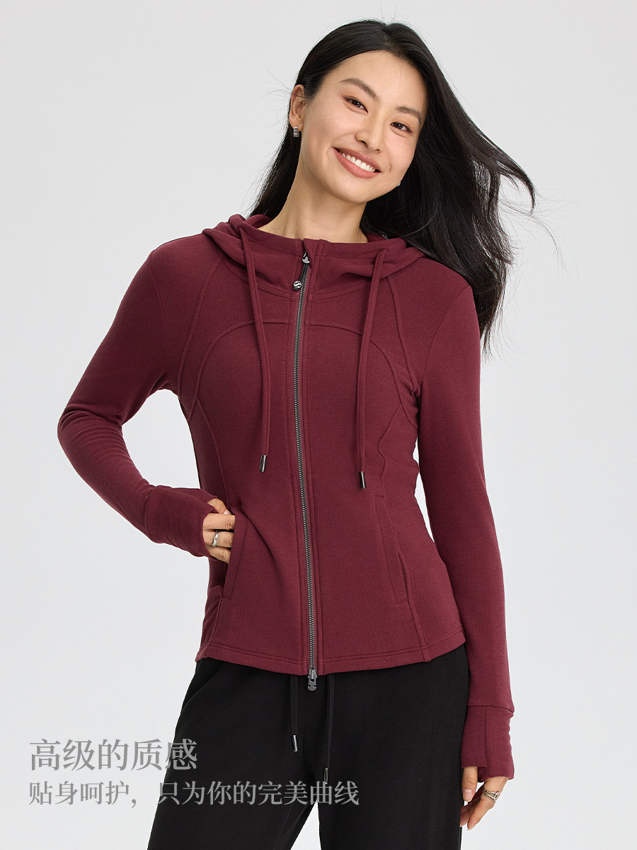 女性のヒアルロン酸の両面の徳の絨毯の美しい肌の服のファスナーのカーディガンの秋冬の新型の修身のファッションの帽子のコート