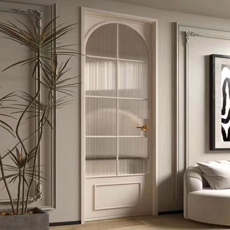 French-Style Vintage Glass Door, Iron Door, Glass Door, Bathroom Door, Minimalist Swing Door, Bedroom Door, Compartment Door, Kitchen Door