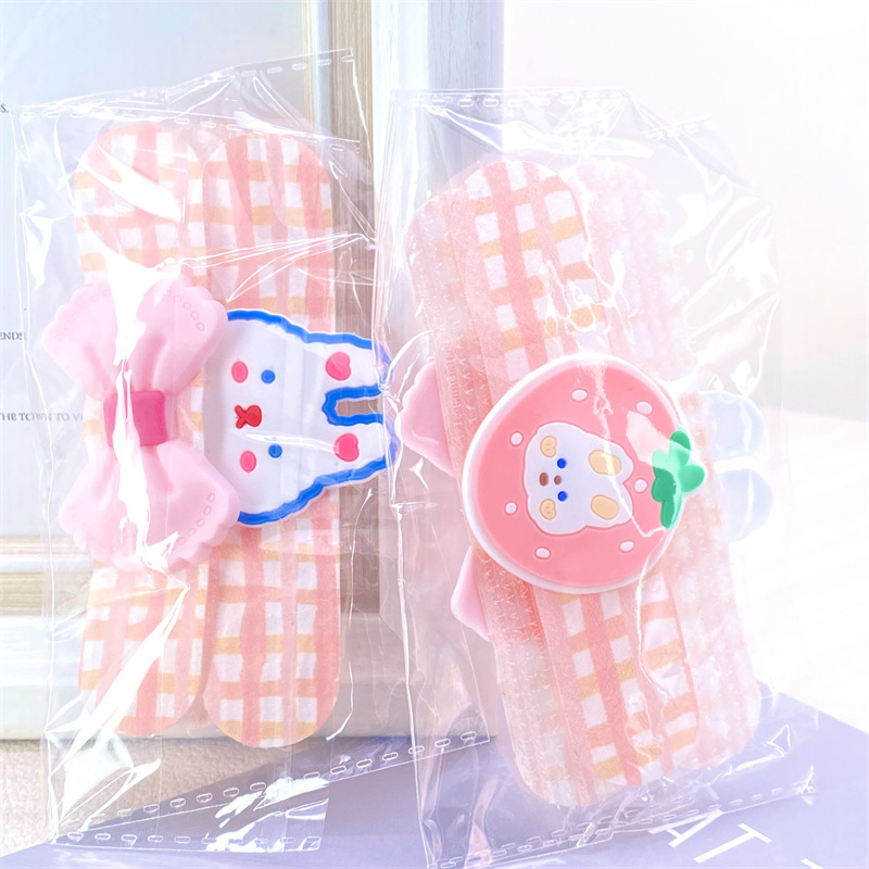 Tiktok populares accesorios para el cabello con velcro para niños verano niñas flequillo pegatinas Cabeza trasera pegatinas de cabello roto banda para el cabello Accesorios al por mayor