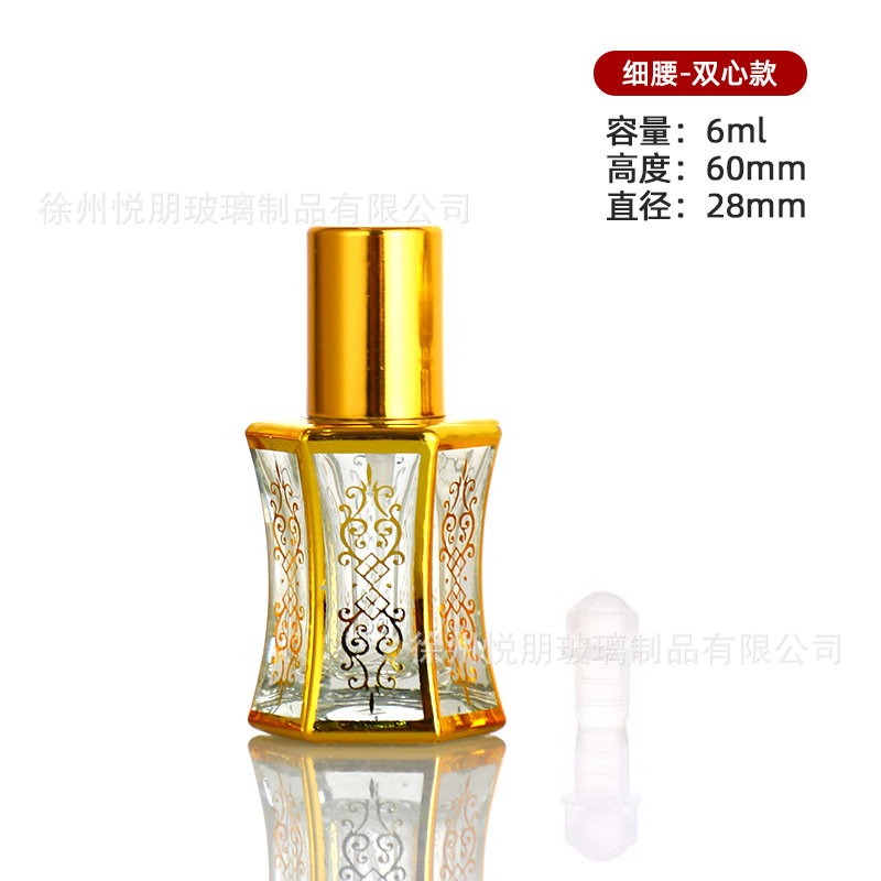 6ml; 플랫탑커버 + 유리볼 [더블하트 패턴];