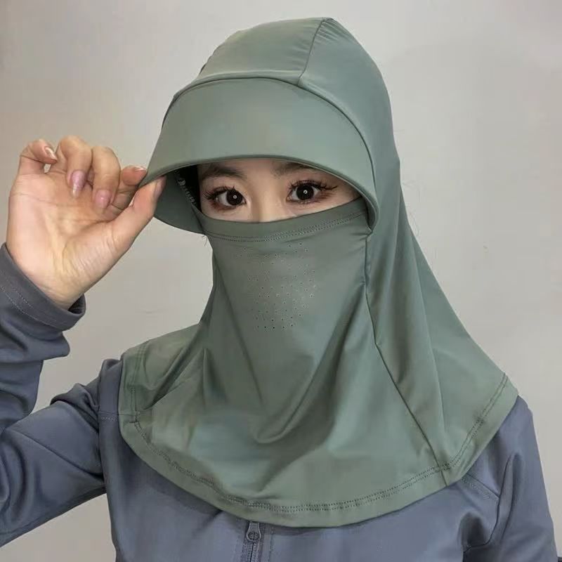 Sombrero para el sol de verano para mujer, protección UV, sombrero de ala grande, protección facial completa, protección facial completa, protección facial transparente, protección solar, máscara facial completa