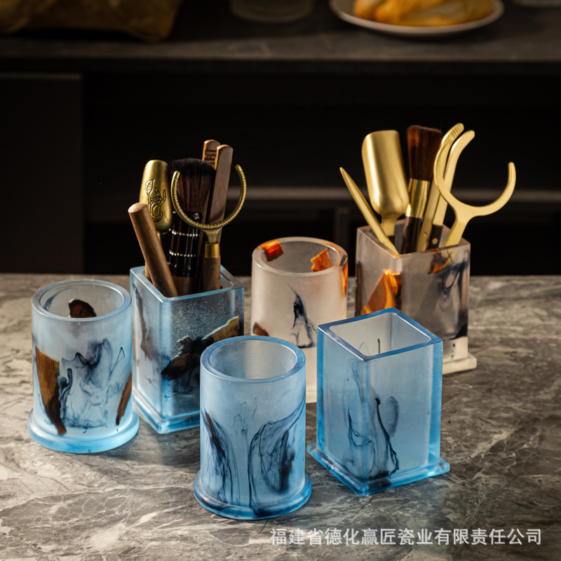 Ceremonia del té seis caballeros set kung fu accesorios de té suministros de almacenamiento de taza de té almohadilla herramientas de preparación de té adornos de mesa de té