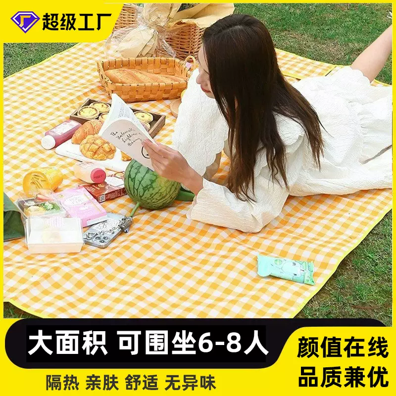野餐垫户外防潮垫露营沙滩便携防水加厚无纺布垫帐篷地垫现货批发