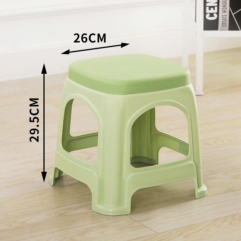 Taburetes de plástico sala de estar doméstica gruesa taburetes de mesa de comedor para adultos taburetes económicos sillas de goma fabricantes taburetes altos idea simple