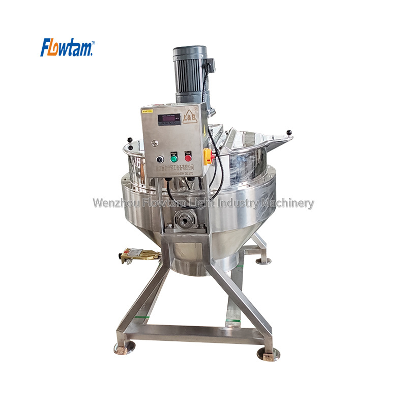 不锈钢可倾式带搅拌燃气加热夹层锅  食堂蒸煮锅 酱料熬制夹层锅