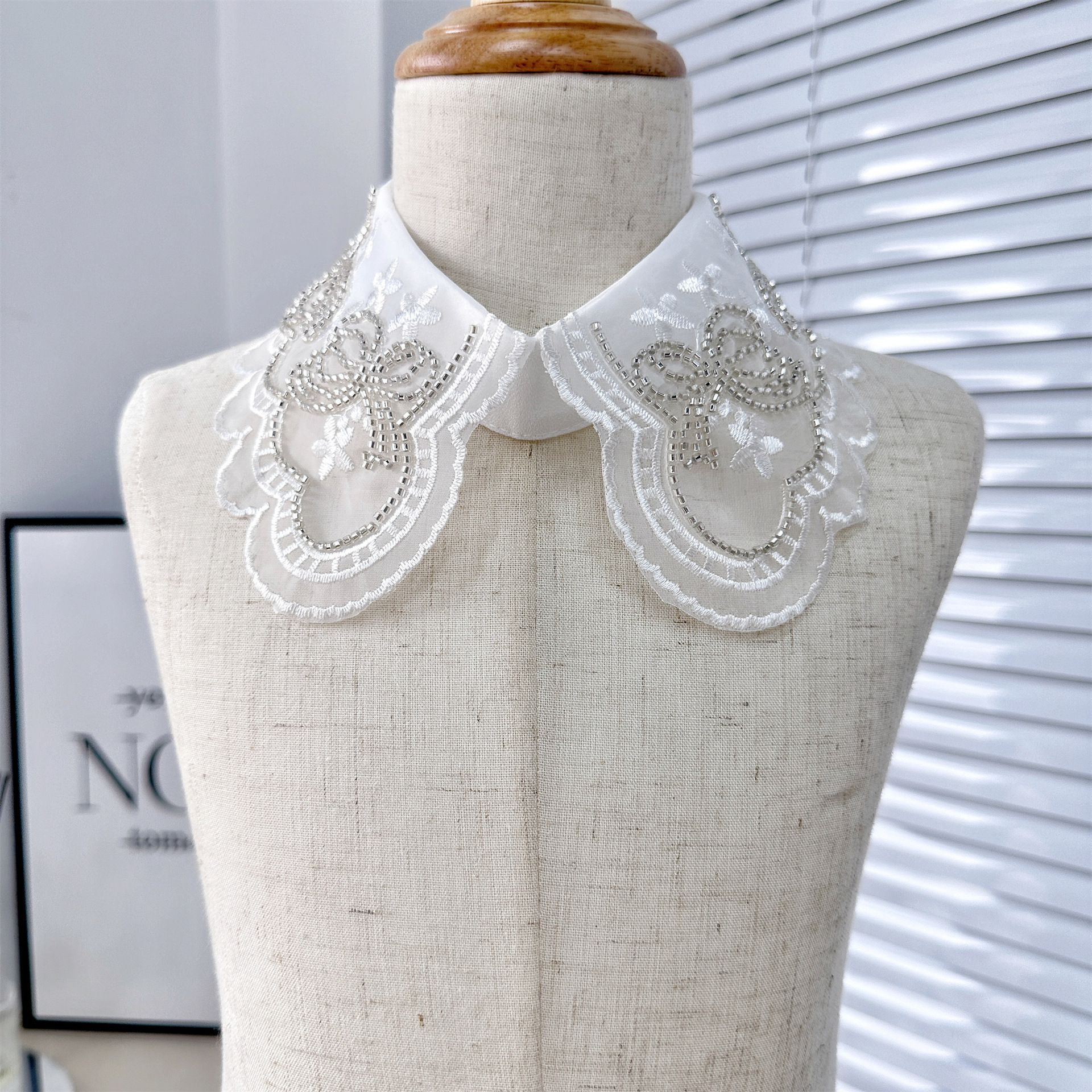 Organza bordado falso collar Chanel estilo hebilla decorativa collar pequeño vestido de estilo coreano todo fósforo collar fábrica de Ventas Directas image 4
