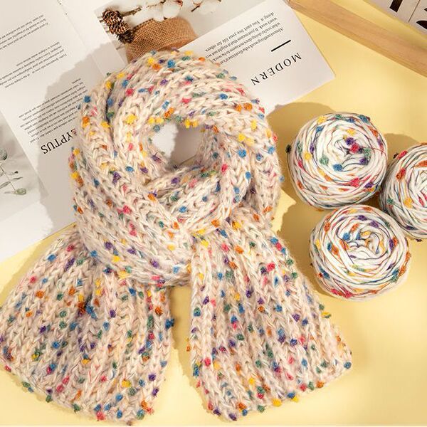 Rainbow ball of yarn