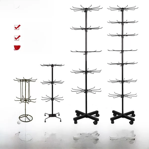 Rotating Sock Rack Five-Layer Jewelry Display Rack Metal Promotional Display Stand for Street Stalls Rotating Sock Rack