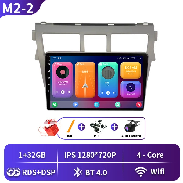 Подходит для моделей Toyota Vios 07-12, Toyota Vios, Carplay