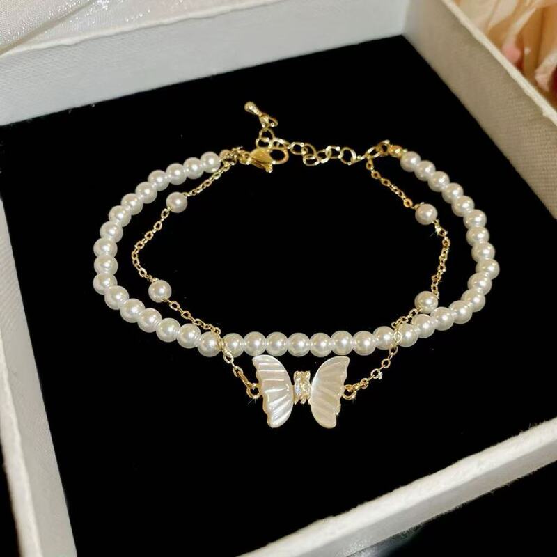 Mother-Of-Pearl Bracelet for Women, New Style, Light Luxury, Niche Style, High-End Feel, Bowknot Bracelet Mother-Of-Pearl Bracelet for Women, New Style, Light Luxury, Niche Style, High-End Feel, Bowknot Bracelet