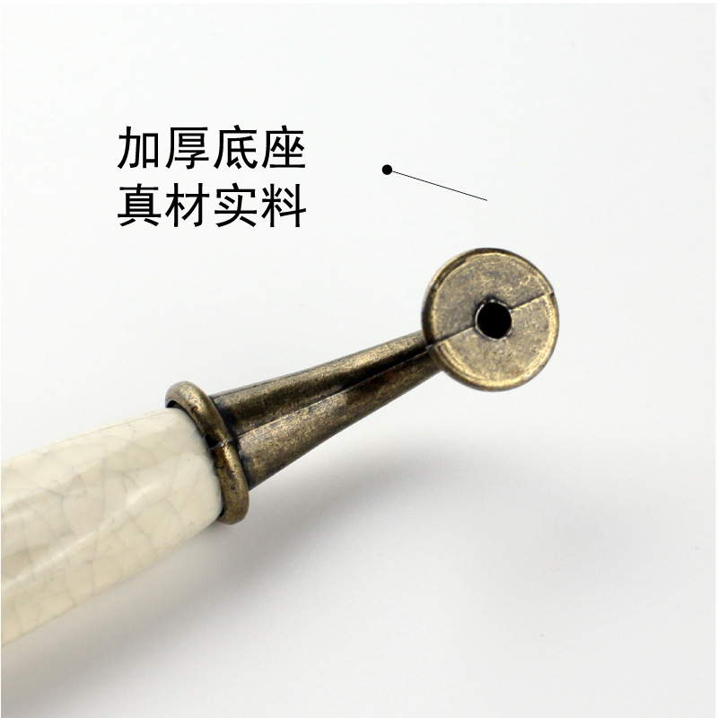 Ceramic handle cabinet door drawer cabinet wardrobe door handle hardware European antique modern simple aluminum alloy handle