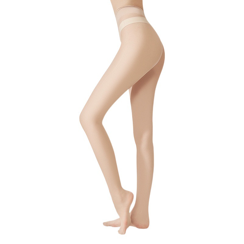 Medias de seda de las mujeres delgadas anti-enganche duraderas medias de seda negras verano 0d pantimedias pierna ligera artefacto antideslizante calcetines de piña de las mujeres