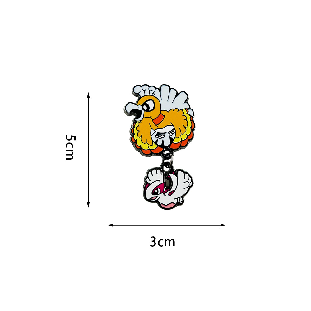 Cross-Border Best-Selling Pokémon Enamel Badges, Cute Cartoon Anime Accessories, Badges, Pokémon Bag Decorations