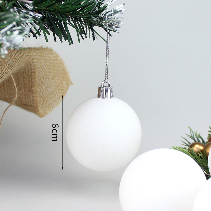 Fábrica tienda directa de 6cm bolas de Navidad bolas de decoración de Navidad bolas de plástico bolas de Navidad colgantes de árbol de Navidad