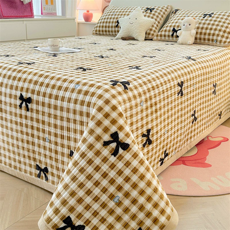 Keep warm set, quilted sheet, winter mattress for bed, increased thickness, 3 piece set