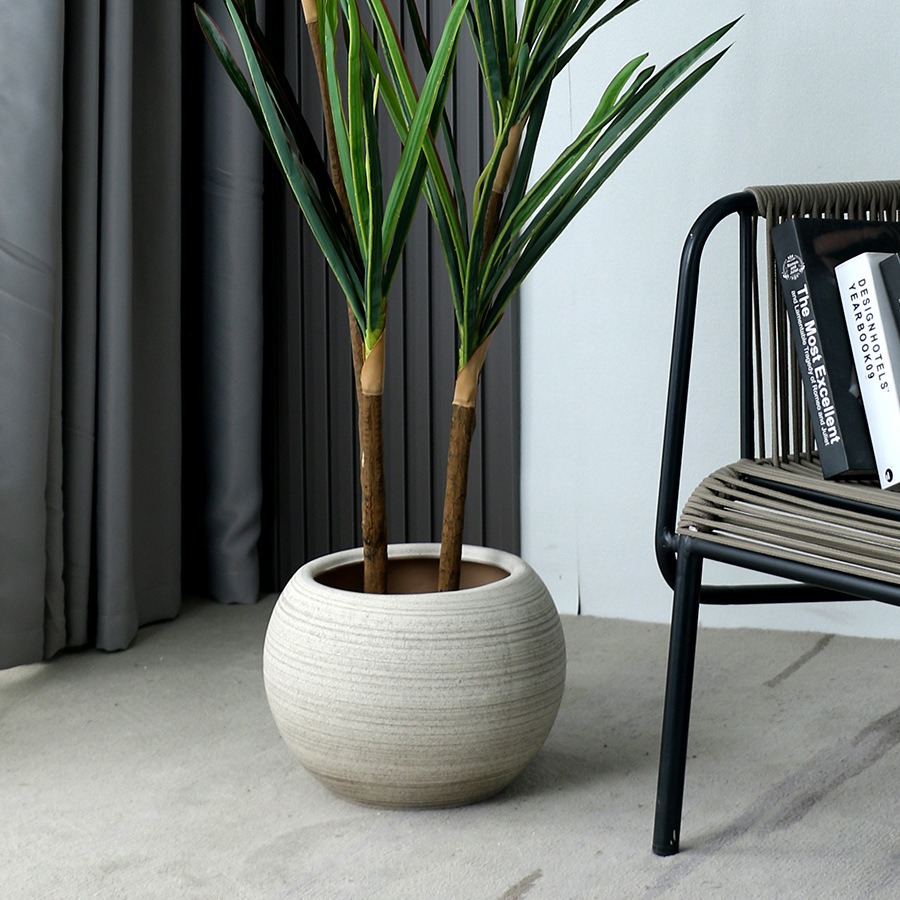 Gran decoración centro comercial creativo personalizado maceta extra grande Bola de jardín de gran tamaño patio Puerta de plantación de árboles