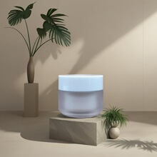 现货30g透明旋盖双层膏霜瓶50g亚克力带垫片内胆面霜罐化妆品包材