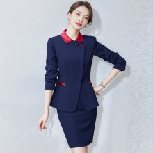 酒店工作服秋冬装女长袖火锅店餐饮饭店宾馆前台收银服务员工作服