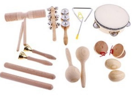 Traje DE REGISTRO DE Orff traje de madera doble campana tambor madera arena huevo palo traje